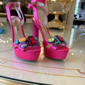 Hot pink sandals
